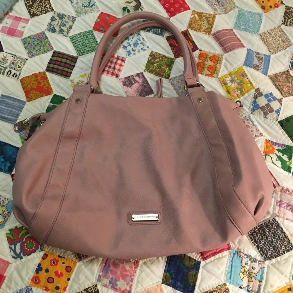 Very large pink Steve Madden purse/handbag